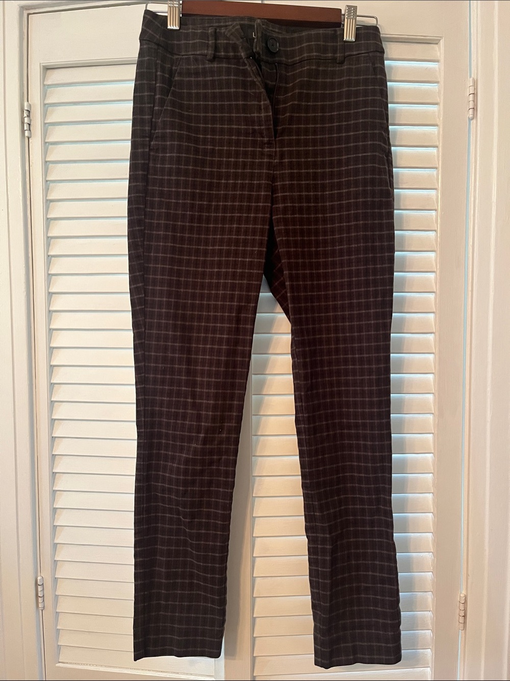LOFT women’s  black Windowpane capri Pants